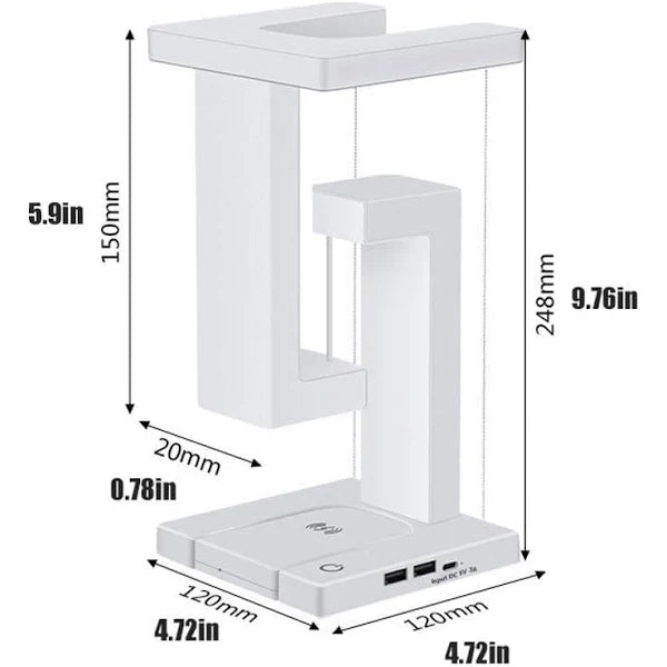 Abajur anti-gravidade com carregador - sonhos em mãos